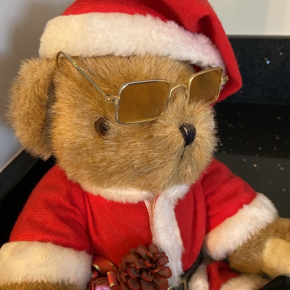 Teddy Santa: Fully Jointed Teddy Bear in Full Santa Costume Vintage - Picture 3 of 10
